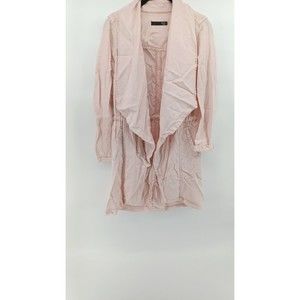 Max Jeans Utility Jacket Women's Small Pink Open Front Collared Pockets